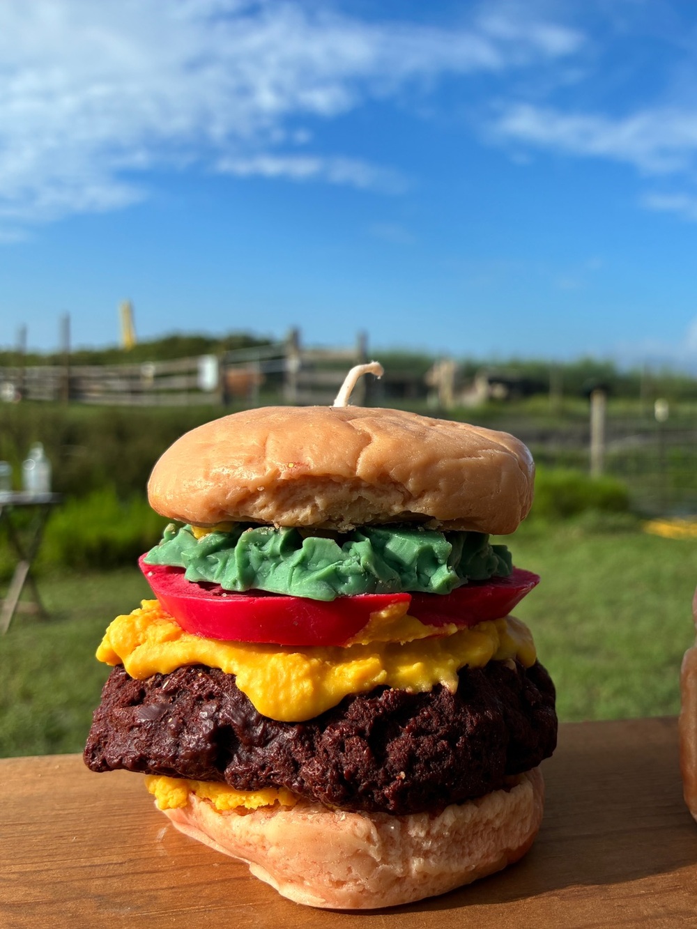 Decorative Burger Candle - Multicolor Home Party Accent